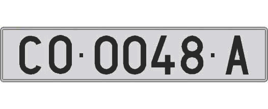 CO0048A matricula larga