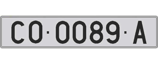 CO0089A matricula larga