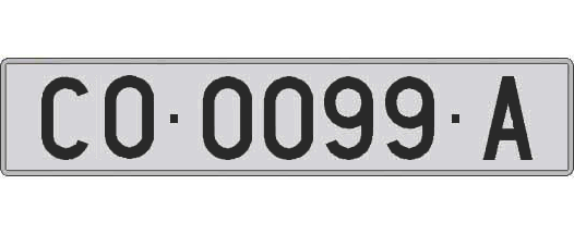 CO0099A matricula larga