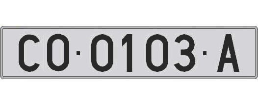 CO0103A matricula larga