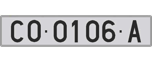 CO0106A matricula larga