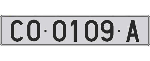 CO0109A matricula larga