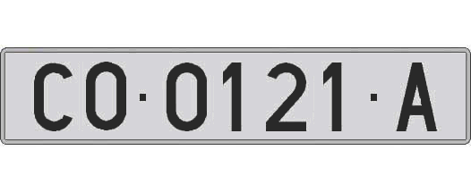 CO0121A matricula larga