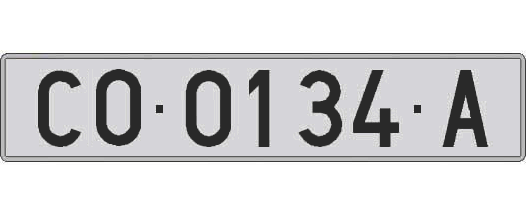 CO0134A matricula larga