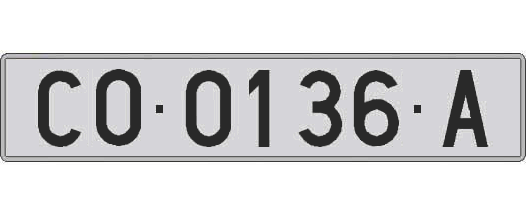 CO0136A matricula larga