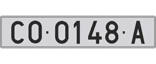 CO0148A matricula larga