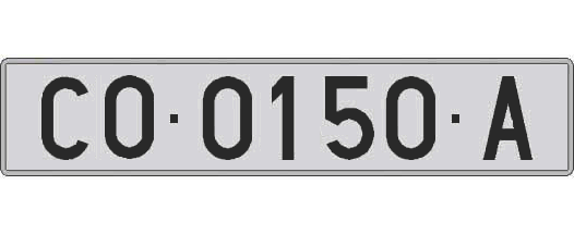 CO0150A matricula larga
