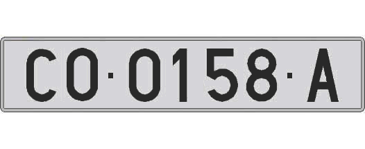 CO0158A matricula larga