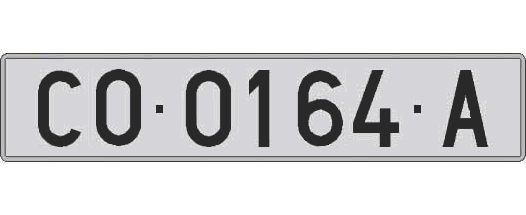 CO0164A matricula larga