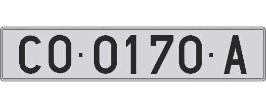 CO0170A matricula larga