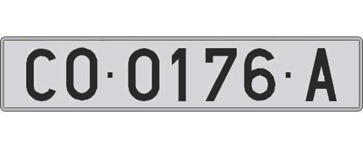 CO0176A matricula larga