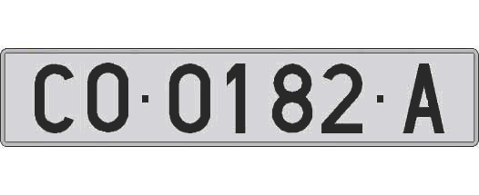 CO0182A matricula larga