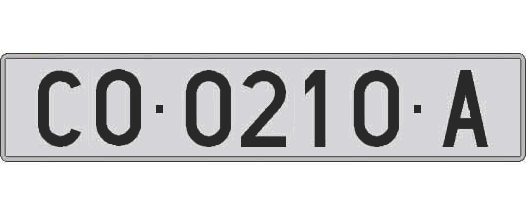 CO0210A matricula larga