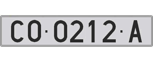 CO0212A matricula larga