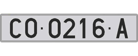 CO0216A matricula larga