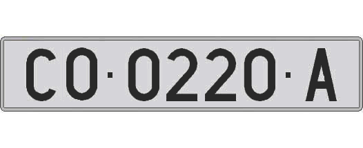 CO0220A matricula larga