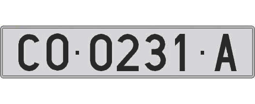 CO0231A matricula larga