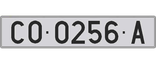 CO0256A matricula larga