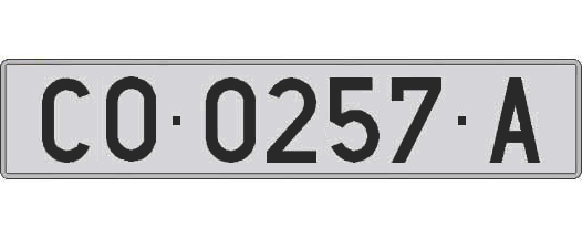 CO0257A matricula larga