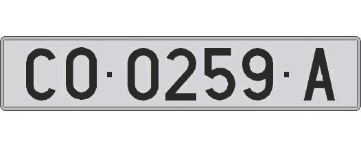 CO0259A matricula larga