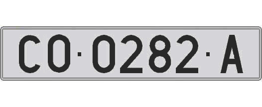CO0282A matricula larga