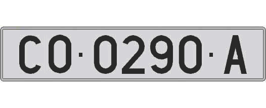 CO0290A matricula larga