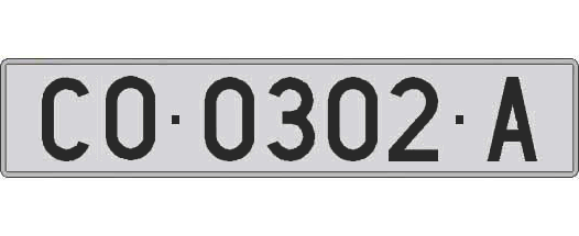 CO0302A matricula larga