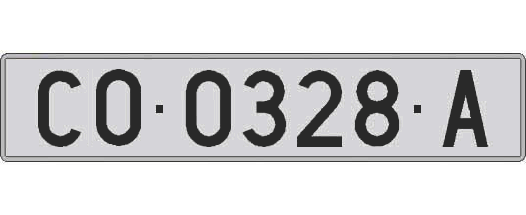 CO0328A matricula larga