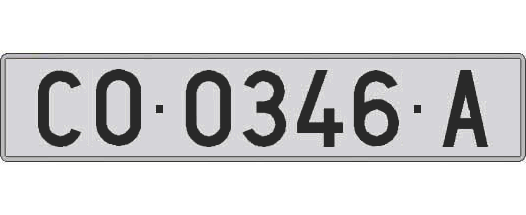 CO0346A matricula larga