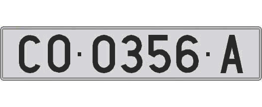 CO0356A matricula larga