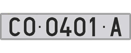 CO0401A matricula larga