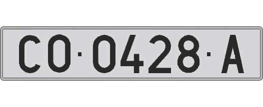 CO0428A matricula larga