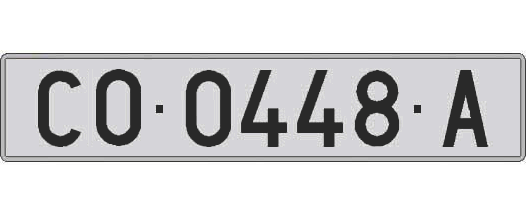CO0448A matricula larga