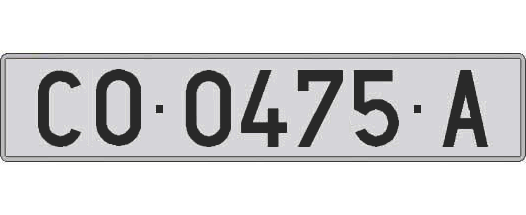 CO0475A matricula larga
