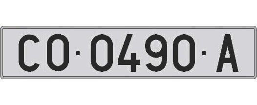 CO0490A matricula larga