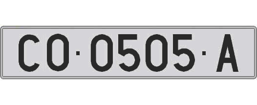 CO0505A matricula larga