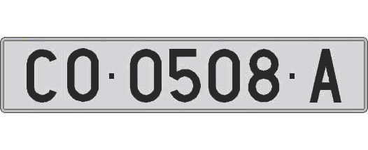 CO0508A matricula larga