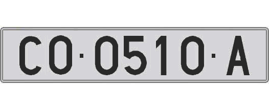 CO0510A matricula larga