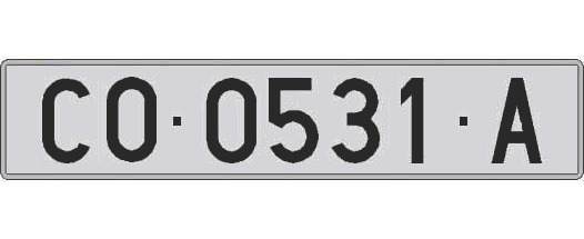 CO0531A matricula larga