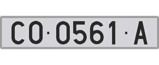 CO0561A matricula larga