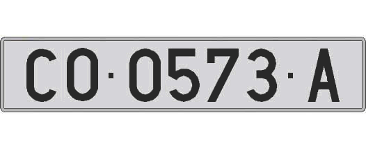 CO0573A matricula larga