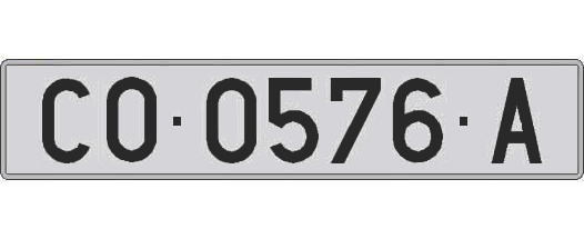 CO0576A matricula larga
