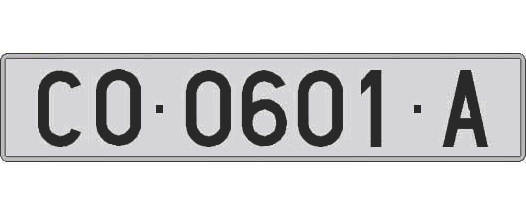 CO0601A matricula larga