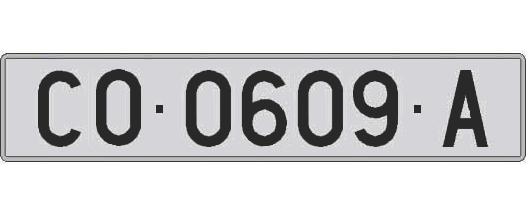 CO0609A matricula larga