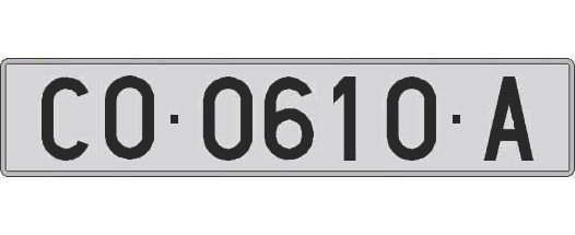 CO0610A matricula larga