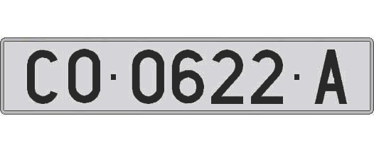 CO0622A matricula larga