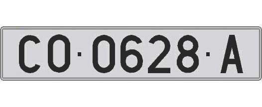 CO0628A matricula larga