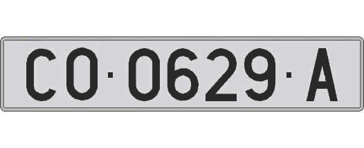 CO0629A matricula larga