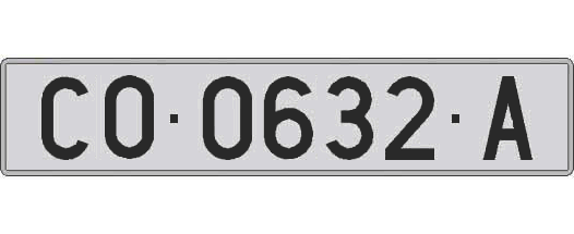CO0632A matricula larga