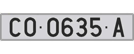 CO0635A matricula larga